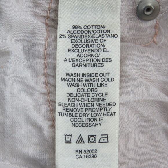 Y2k DKNY Pink Jeans High Rise Cropped Straight Leg Mom Jeans Size 6 - Picture 8 of 8